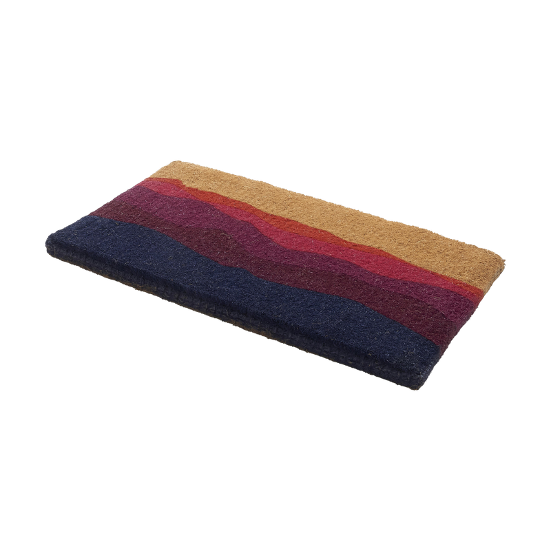 Shades of Dawn Doormat (18" x 30" Thick) Handwoven, Durable by Fab Habitat