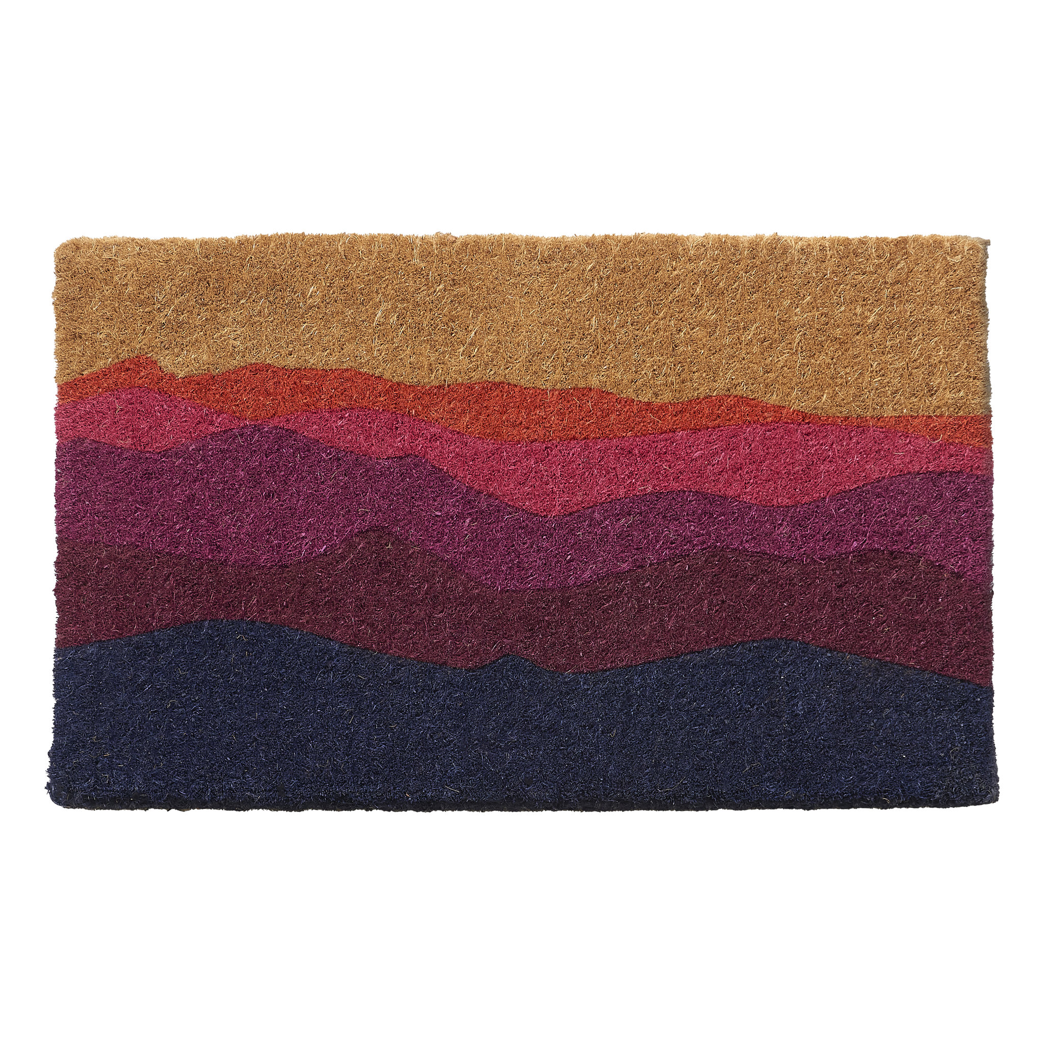 Shades of Dawn Doormat (18" x 30" Thick) Handwoven, Durable by Fab Habitat