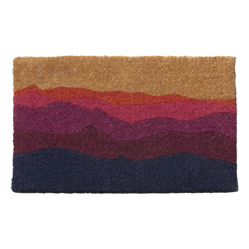 Shades of Dawn Doormat (18" x 30" Thick) Handwoven, Durable by Fab Habitat