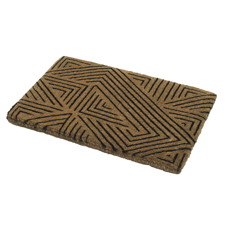 Tokyo - Black Coir Doormat by Fab Habitat