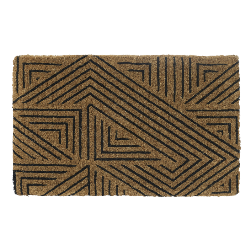 Tokyo - Black Coir Doormat by Fab Habitat