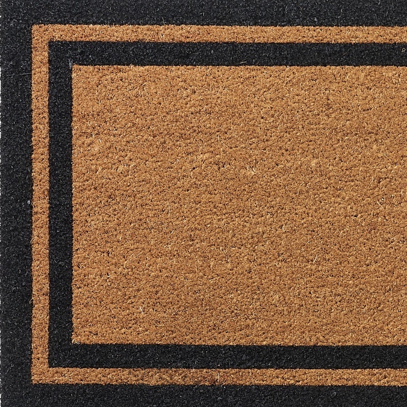 Double Black Border Coir Doormat by Fab Habitat