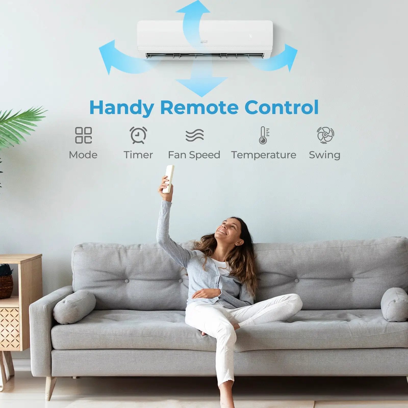 18000 BTU 2 Zone 20 SEER2 Mini Split AC with Heat Pump by DirectDeals