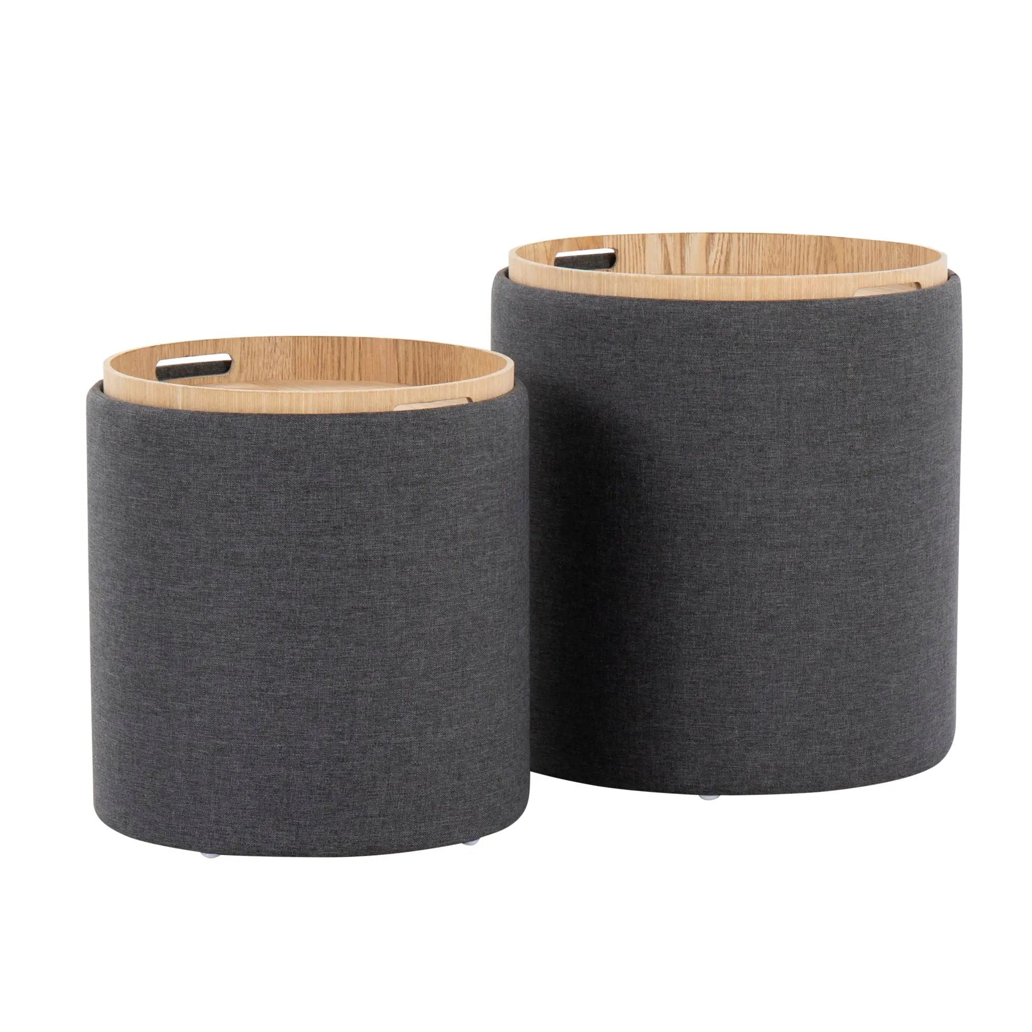 Tray - Contemporary Nesting Ottoman Set by Unique Piece Furniture