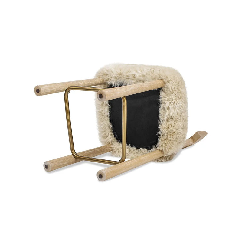 Arden 27.5 Genuine Fur Counter Height Bar Stool by HouseOfZazla
