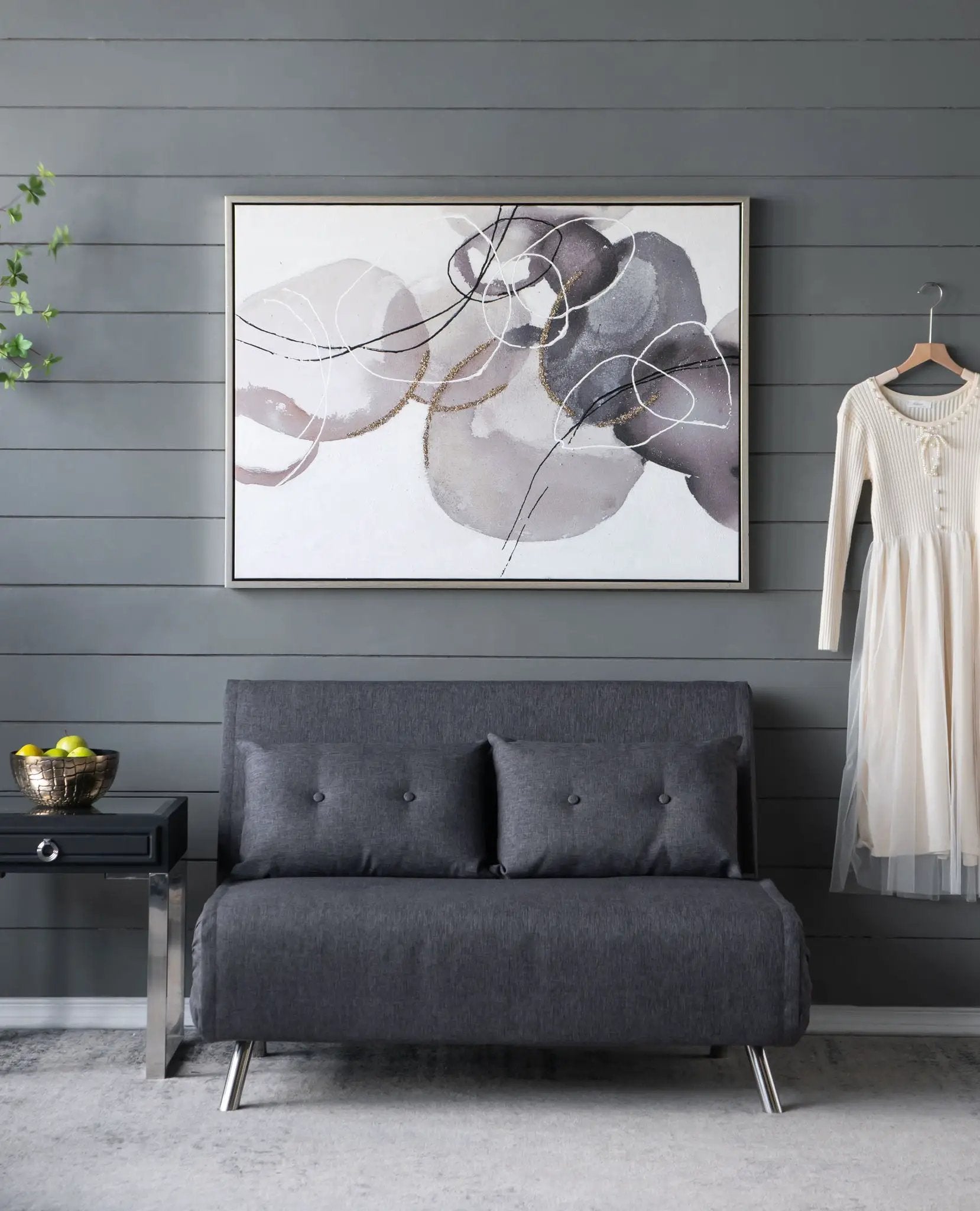 Large Modern Oil Painting, Hand Painted Abstract Watercolor Texture - Multicolor by Unique Piece Furniture