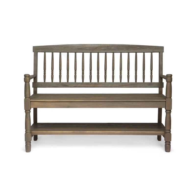 Imperial Bench With Built-In Shelf by HouseOfZazla