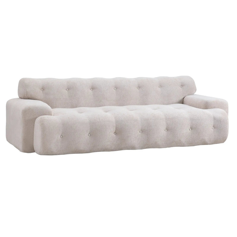 88 in. Cloud 3 Seater Chenille Sofa with Button Tufted Upholstered Couch by HouseOfZazla