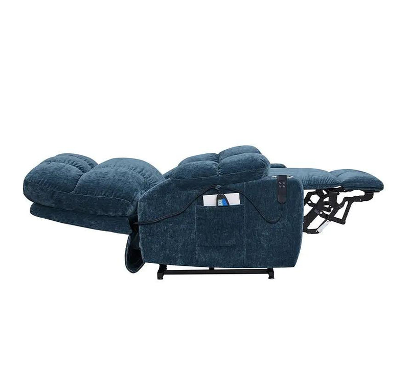 Dual Okin Motor Power Lift Recliner Chair For Elderly Infinite Position Lay Flat 180E Recliner With Heat Massage by HouseOfZazla