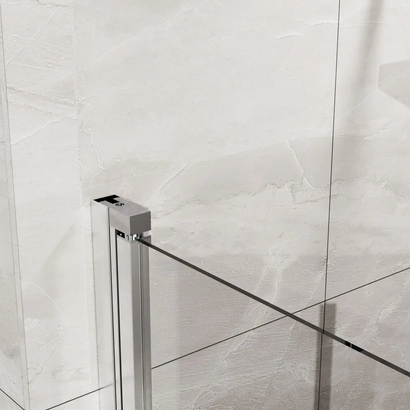 Bifold Frameless Glass Shower Door With Pivot Swing Panel, Tempered Clear Glass by HouseOfZazla