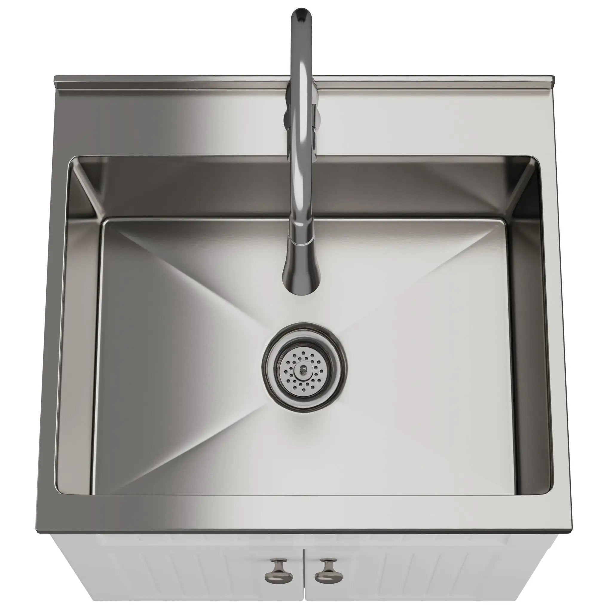 Beckham - Laundry Cabinet & Faucet And Stainless Steel Sink by Unique Piece Furniture