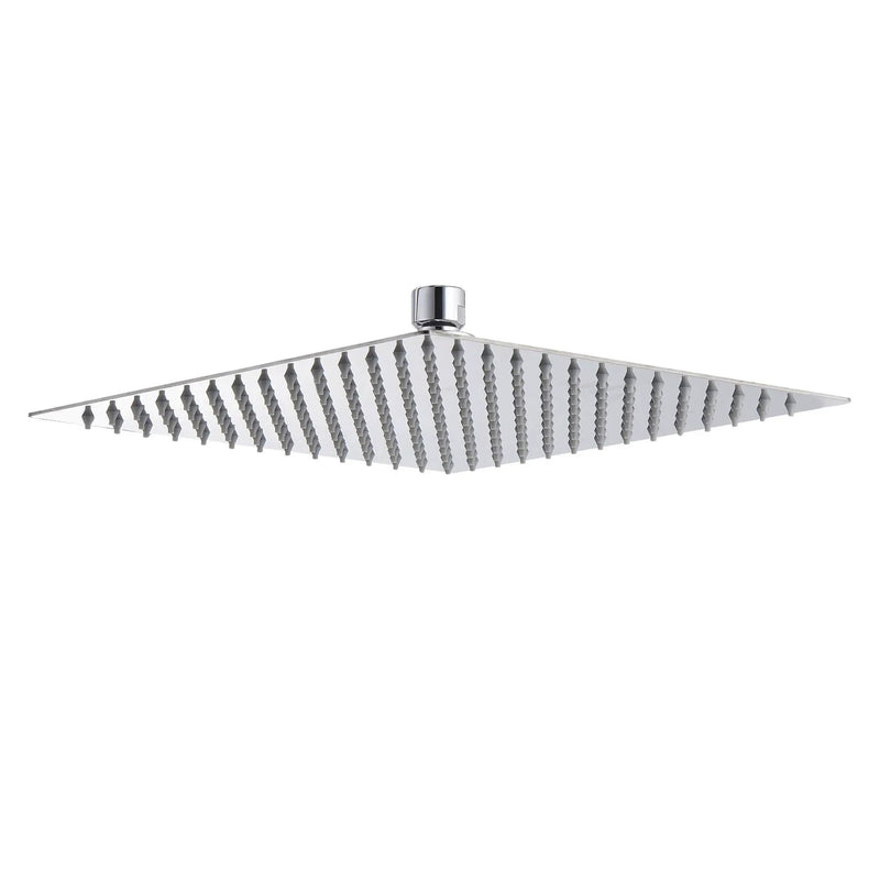 16" Square Rainfall Shower Head Fixed Wall Mount With Full Body Coverage & Self Cleaning Silicone Nozzles by HouseOfZazla