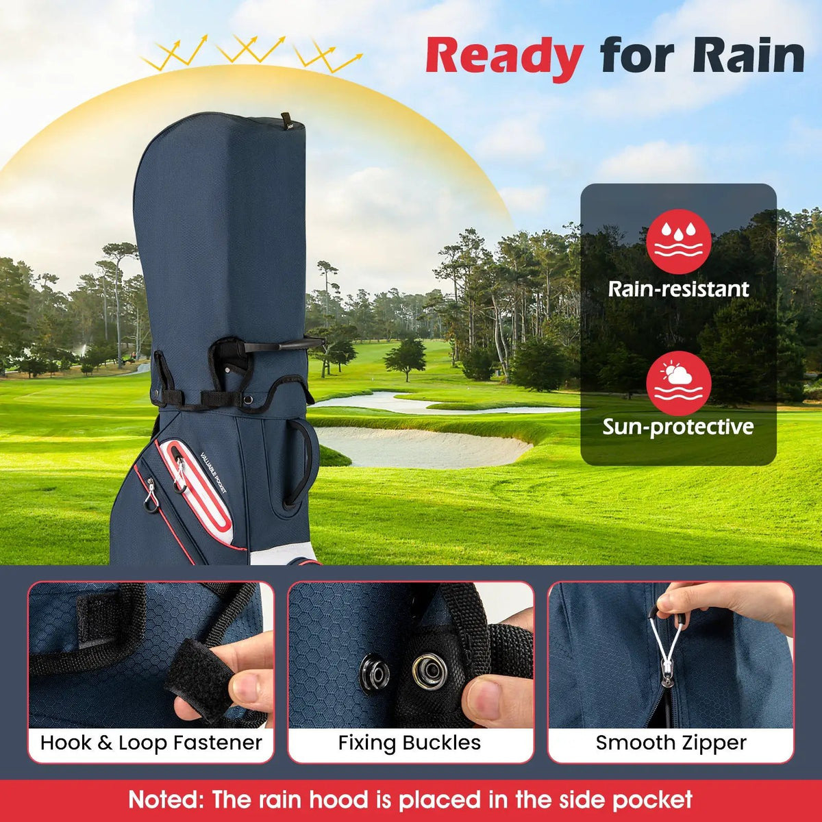 Golf Cart Bag Lightweight Portable Golf Club Organizer Bag, photo 16 of 16