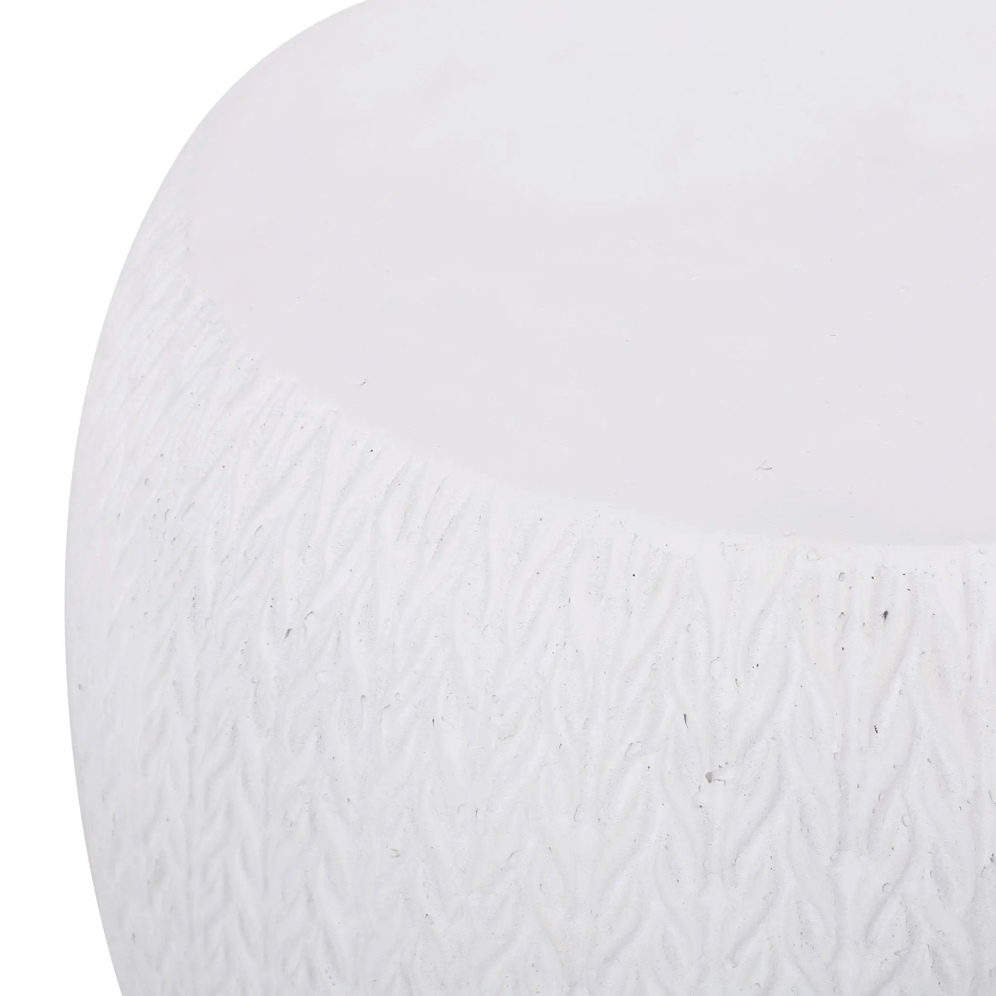 Outdoor Lightweight Concrete Side Table - Antique White by HouseOfZazla