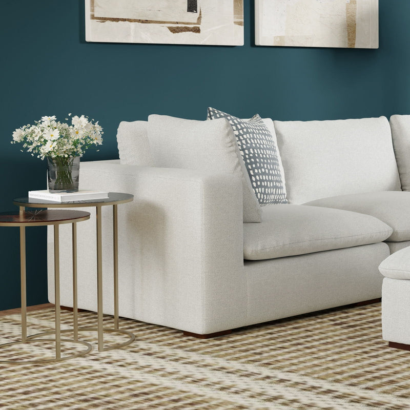 Jasmine - Left Arm Sofa Module - Gray by HouseOfZazla