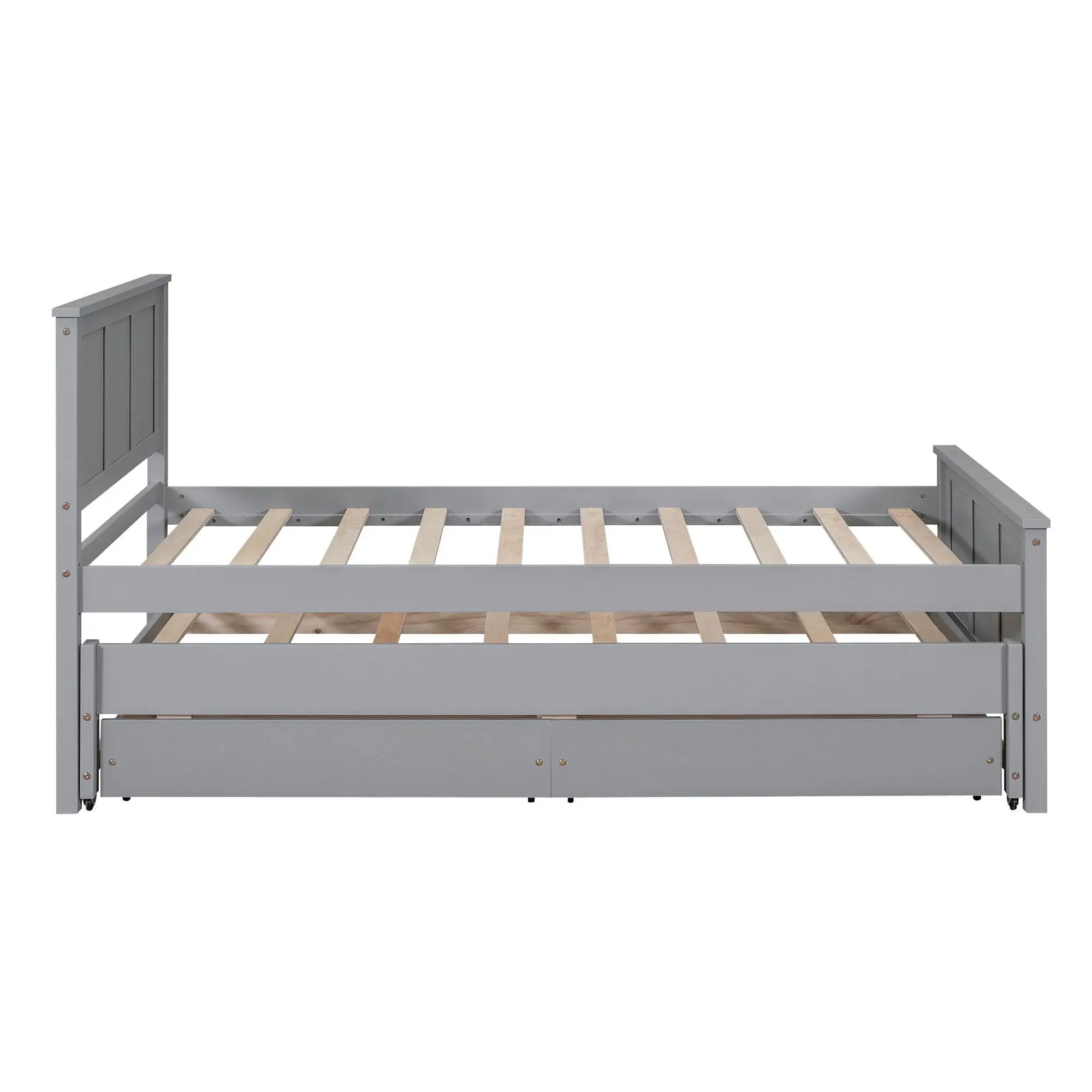 Platform Bed With Trundle And Drawers