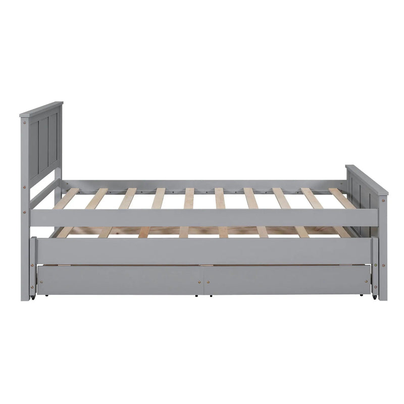 Platform Bed With Trundle And Drawers