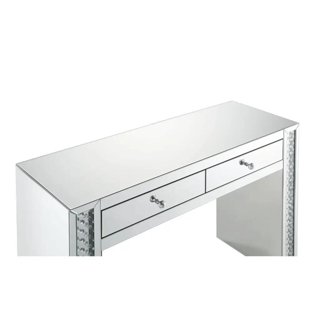 Nysa - Vanity Desk - Mirrored & Faux Crystals by Unique Piece Furniture