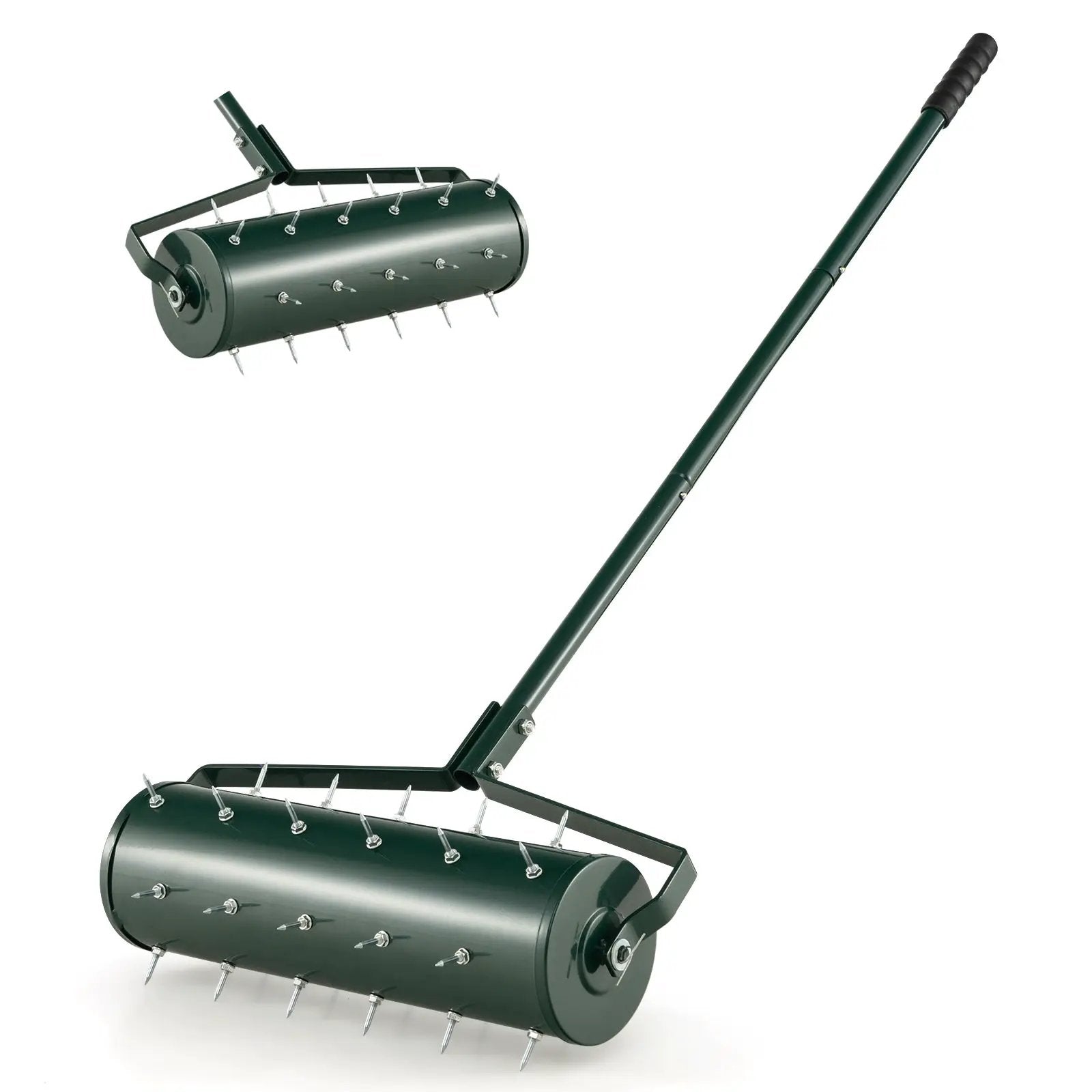 18/21 Inch Manual Lawn Aerator with Detachable Handle Filled with Sand or Stone by DirectDeals