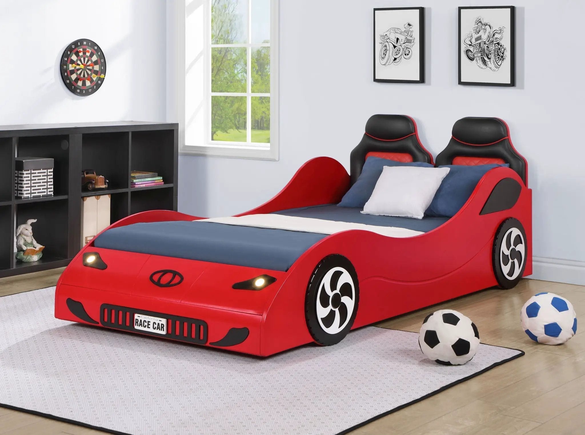 Colen - Twin Car Bed With LED by HouseOfZazla