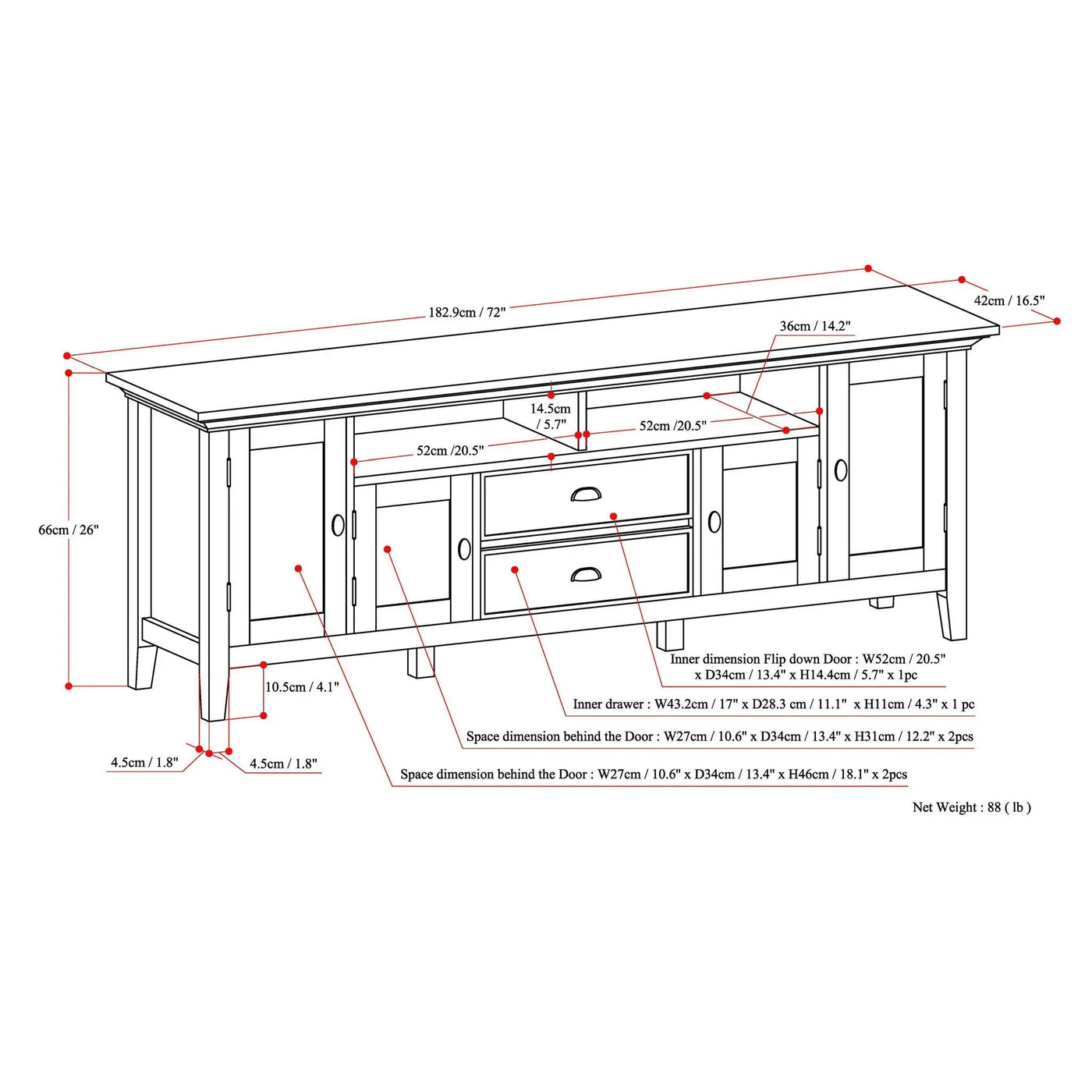 Redmond - Handcrafted TV Media Stand by Unique Piece Furniture