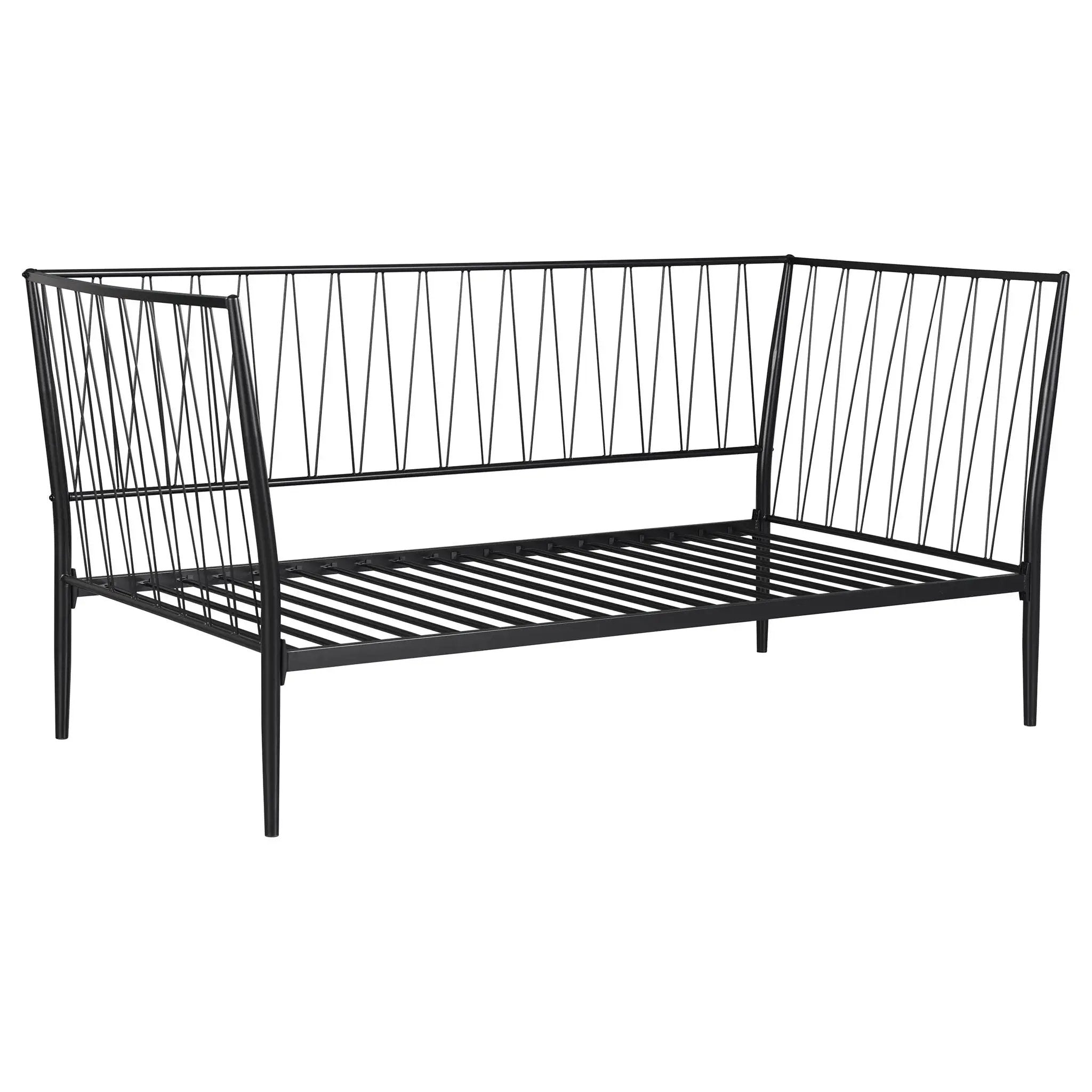 Richland Metal Twin Daybed Bed Frame Matte Black by Unique Piece Furniture