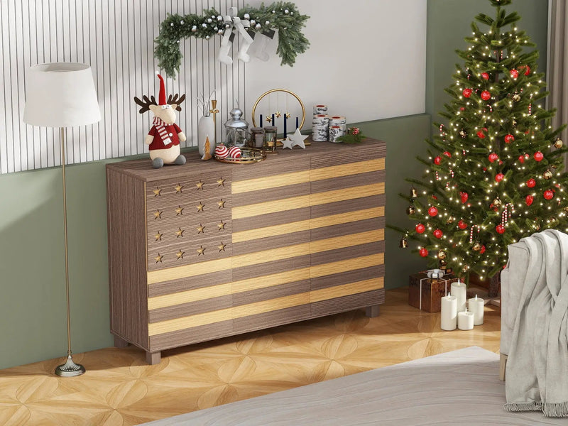 55-Inch Hand-Carved Buffet Sideboard Cabinet by HouseOfZazla