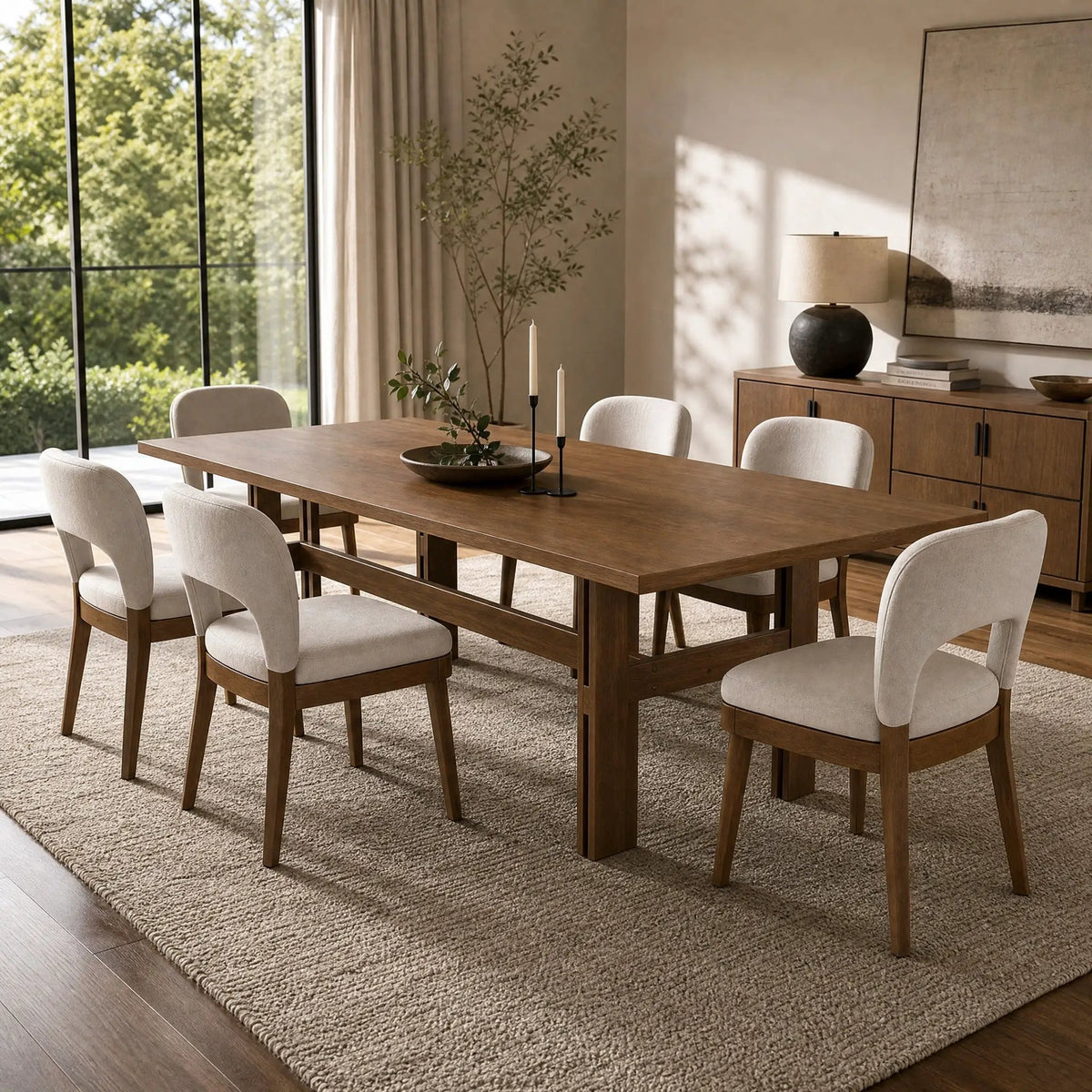 7-Piece Mid-Century Dining Table Set by HouseOfZazla