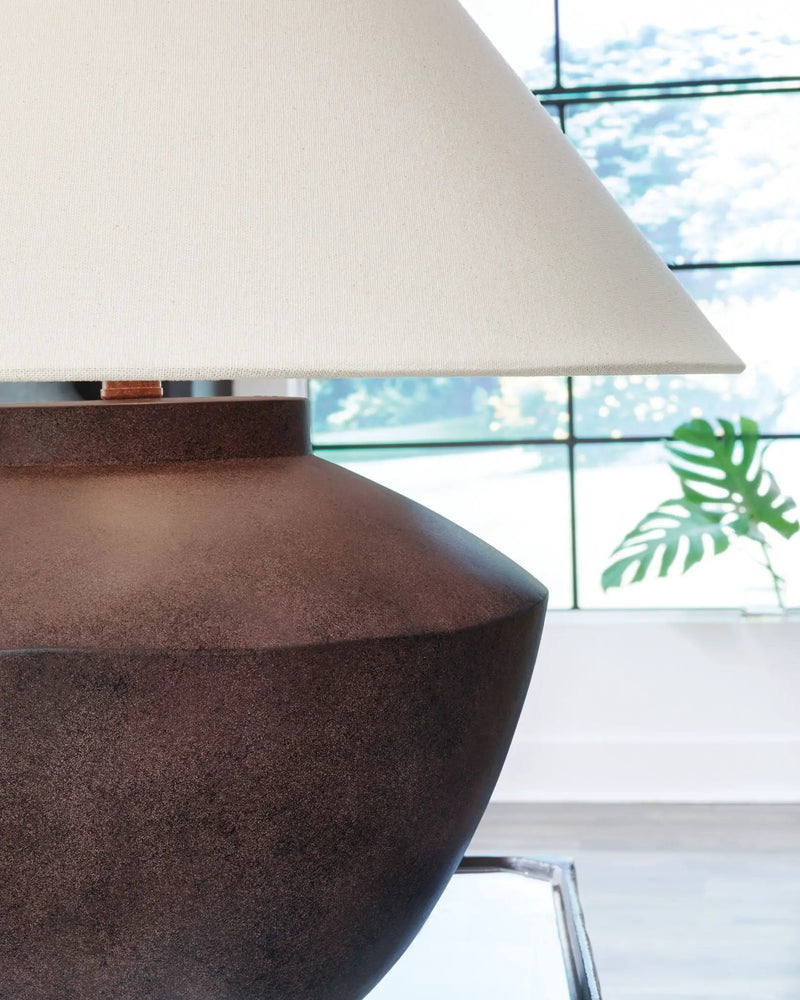 Honsworth - Poly Table Lamp - Antique Brown by Unique Piece Furniture