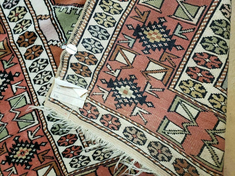 4' X 7' Antique Handmade Turkish Melas Oushak Wool Rug by Jewel Rugs