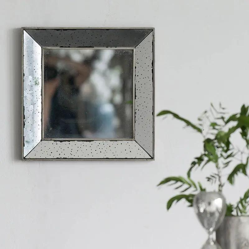 Distressed Accent Mirror, Traditional Style Framed Wall Mirror For Living Room by HouseOfZazla