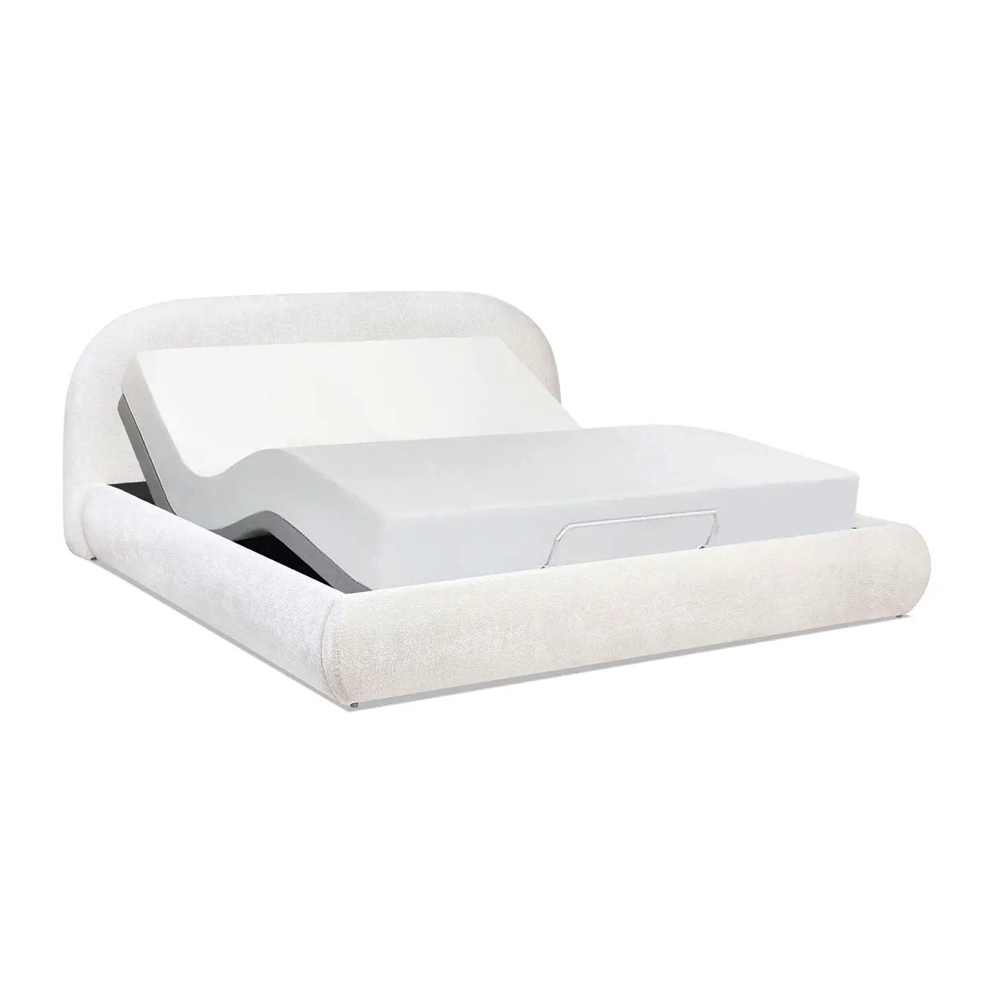 Archie Puffy Grounded - Upholstered Platform Bed by HouseOfZazla