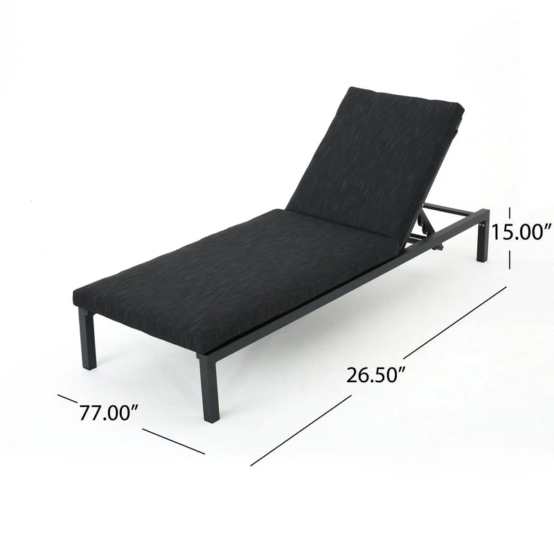 Modern Chaise Lounge With Water Resistant Fabric Cushions by HouseOfZazla