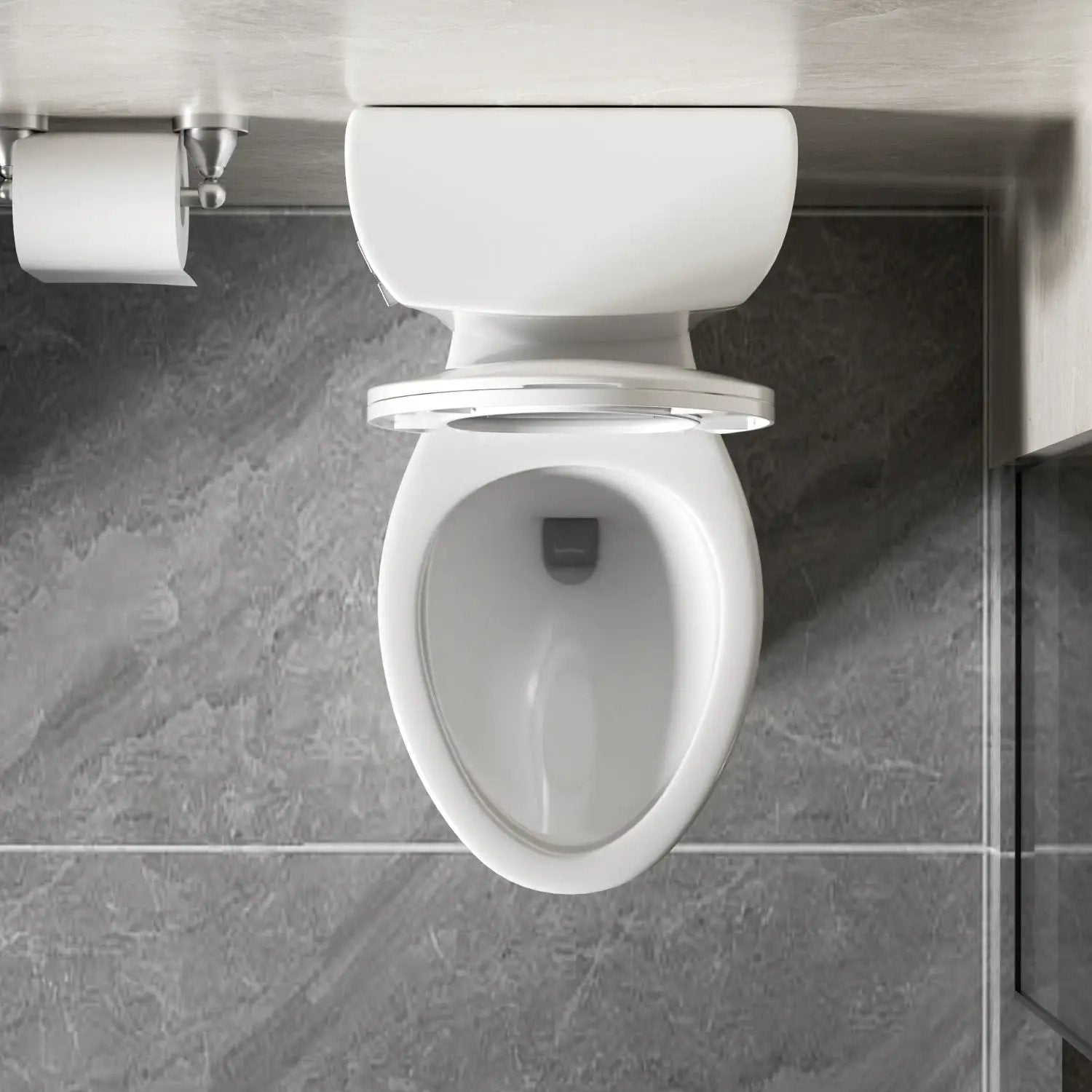 Gloss 2 Piece Toilet With 1.28 Gpf Tornado Flush, Rimless Bowl, Soft Closing Seat - Gloss White by HouseOfZazla