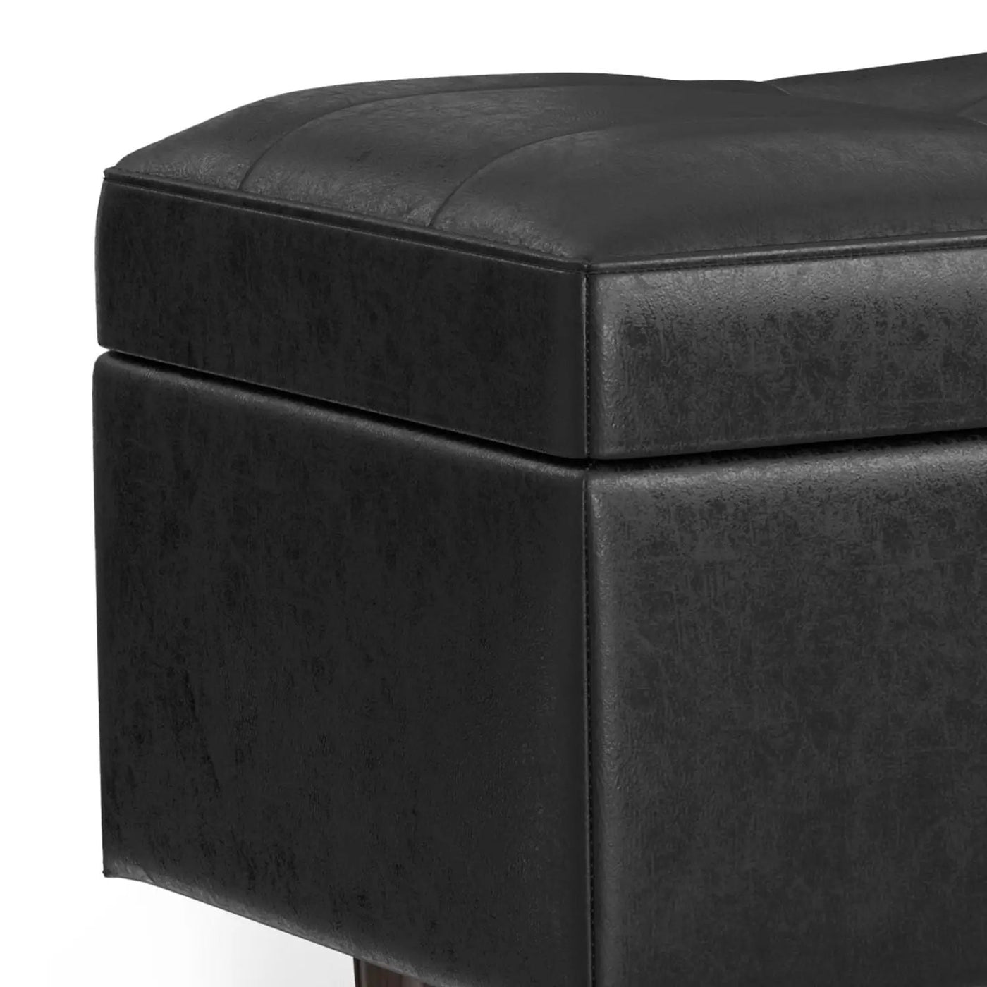 Shay - Large Square Coffee Table Storage Ottoman Mid-Century Style by HouseOfZazla