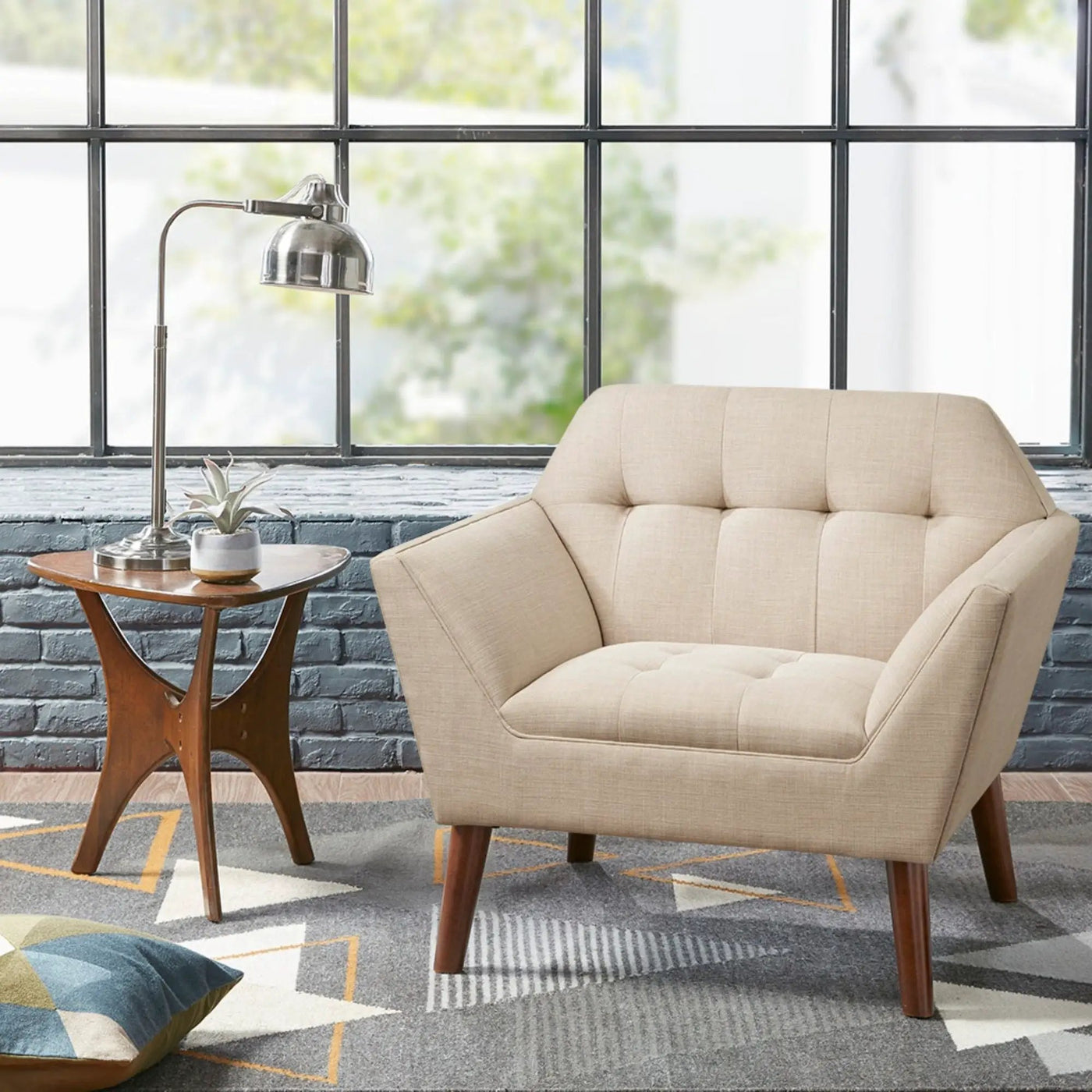 Modern Lounge Chair With Button Tufting by Unique Piece Furniture