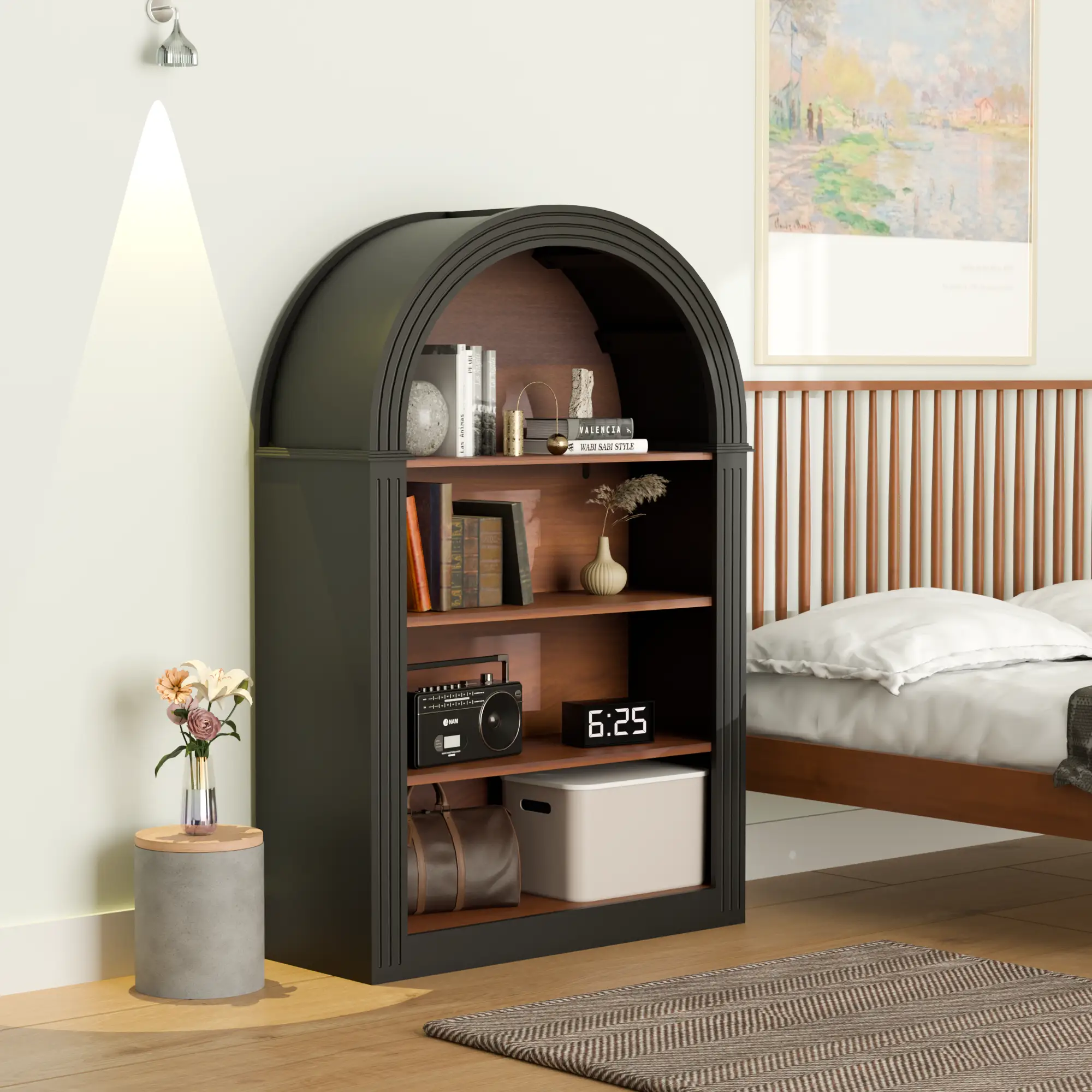 4-Shelf Tall Arched Bookcase by HouseOfZazla