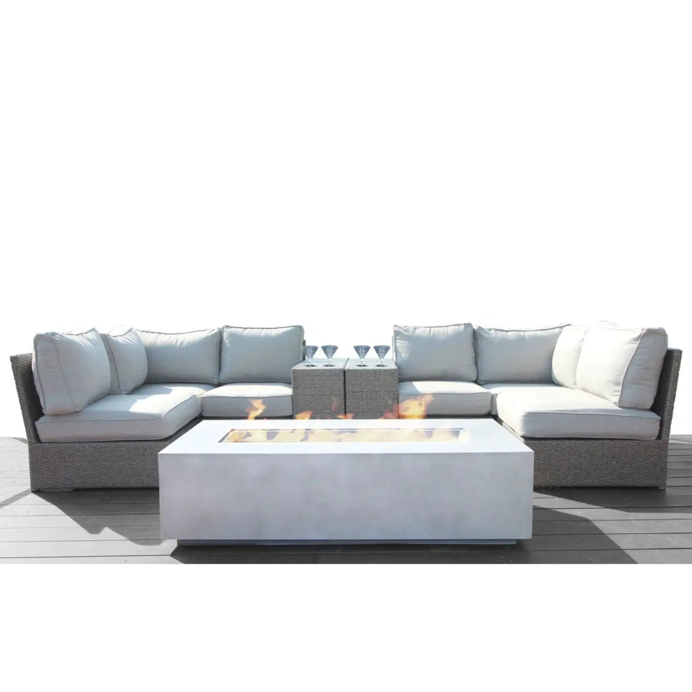 Outdoor Elegance Conversation Set With Fire Pit by HouseOfZazla