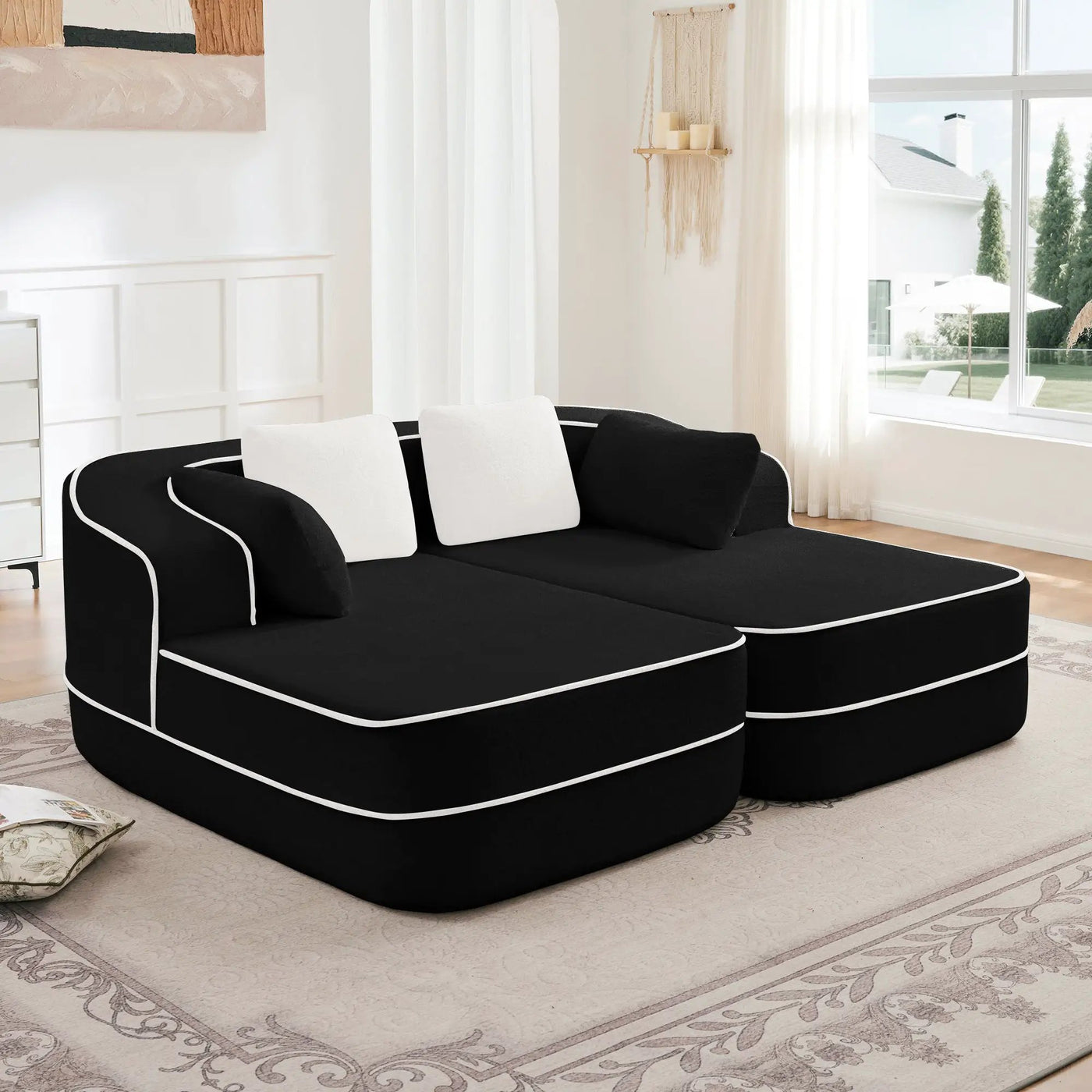 77.2" Teddy Fabric Modular Sofa by HouseOfZazla