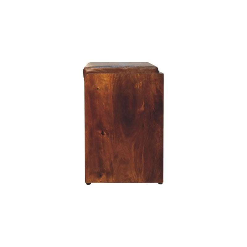 Buffalo - Hide Pull Out Shoe Storage Bench by Unique Piece Furniture
