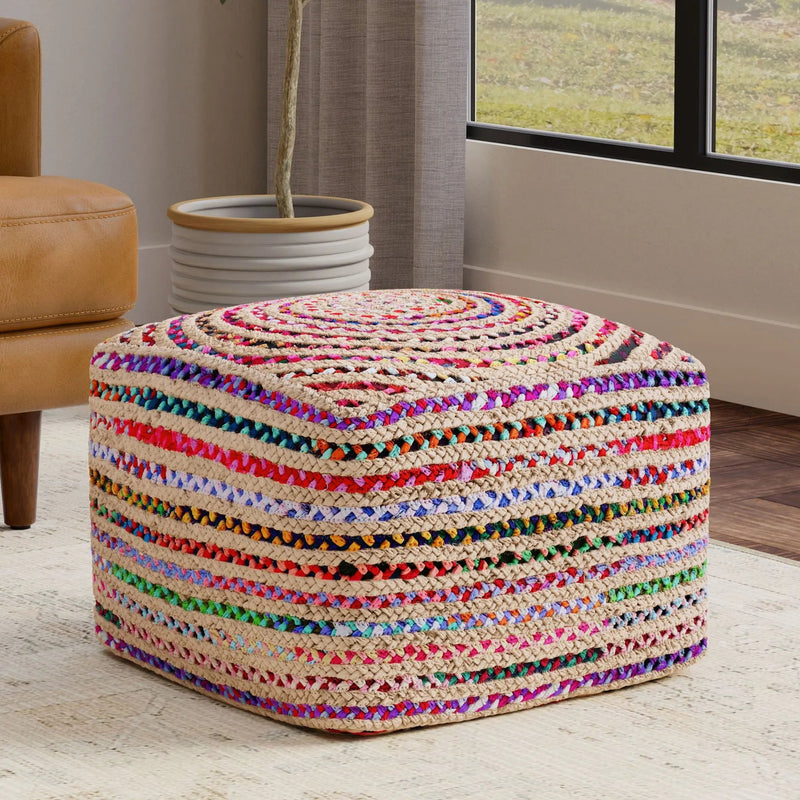 Margo - Square Pouf - Multicolor by HouseOfZazla