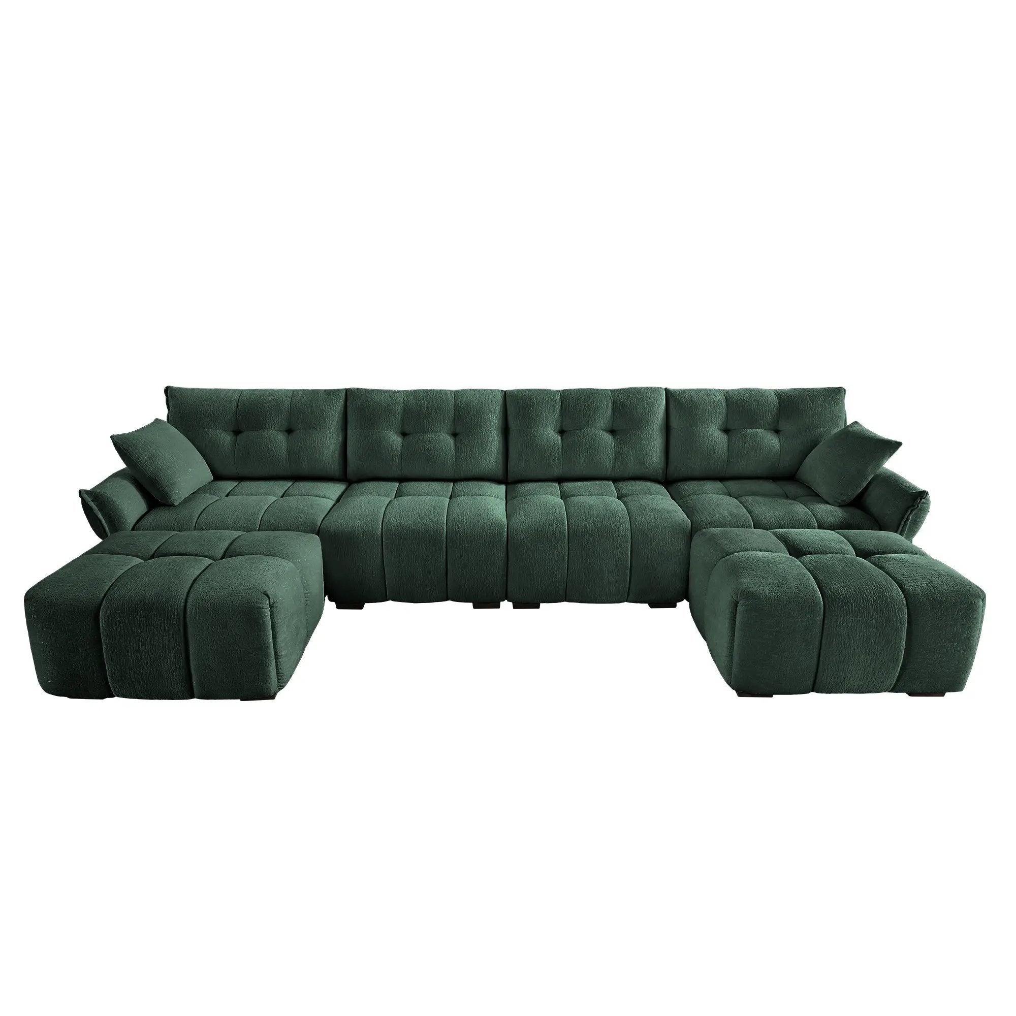 4-Seater Sofa Set with 2 Ottomans by HouseOfZazla
