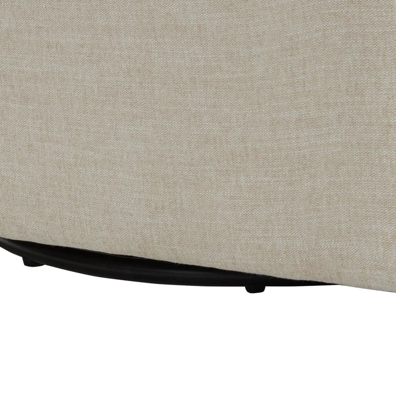 Tolland - Swivel Accent Chair With Antique Brass Nailhead Trim - Beige by HouseOfZazla