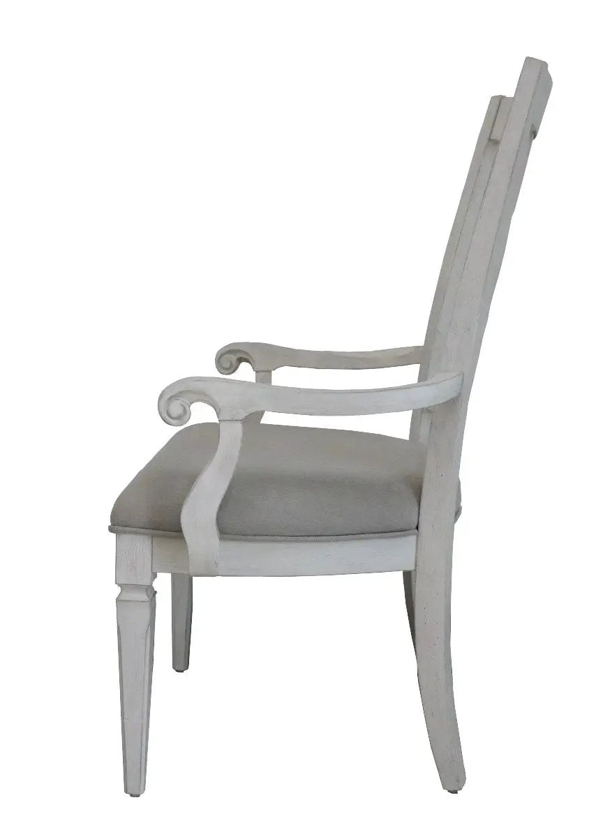 Katia - Arm Chair (Set of 2) - Light Gray / White by HouseOfZazla