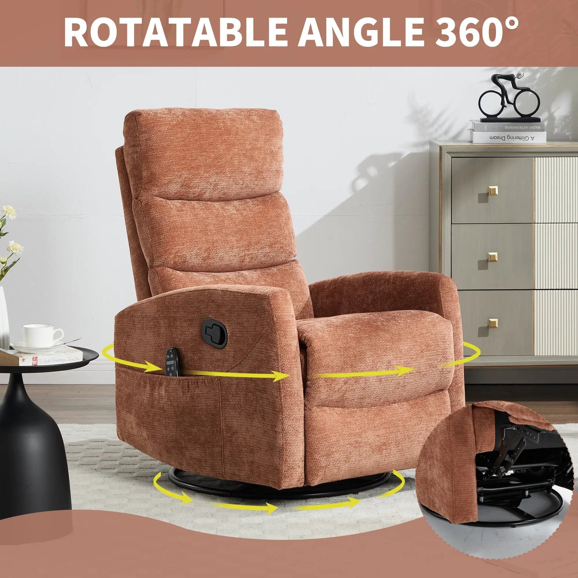 Heat Massage Manual Recliner Chair by HouseOfZazla