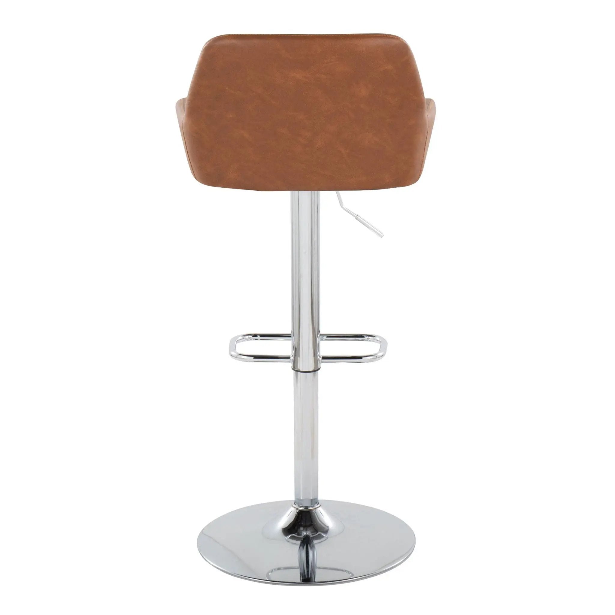 Daniella - Contemporary Adjustable Barstool With Swivel With Rounded Rectangle Footrest (Set of 2) by Unique Piece Furniture