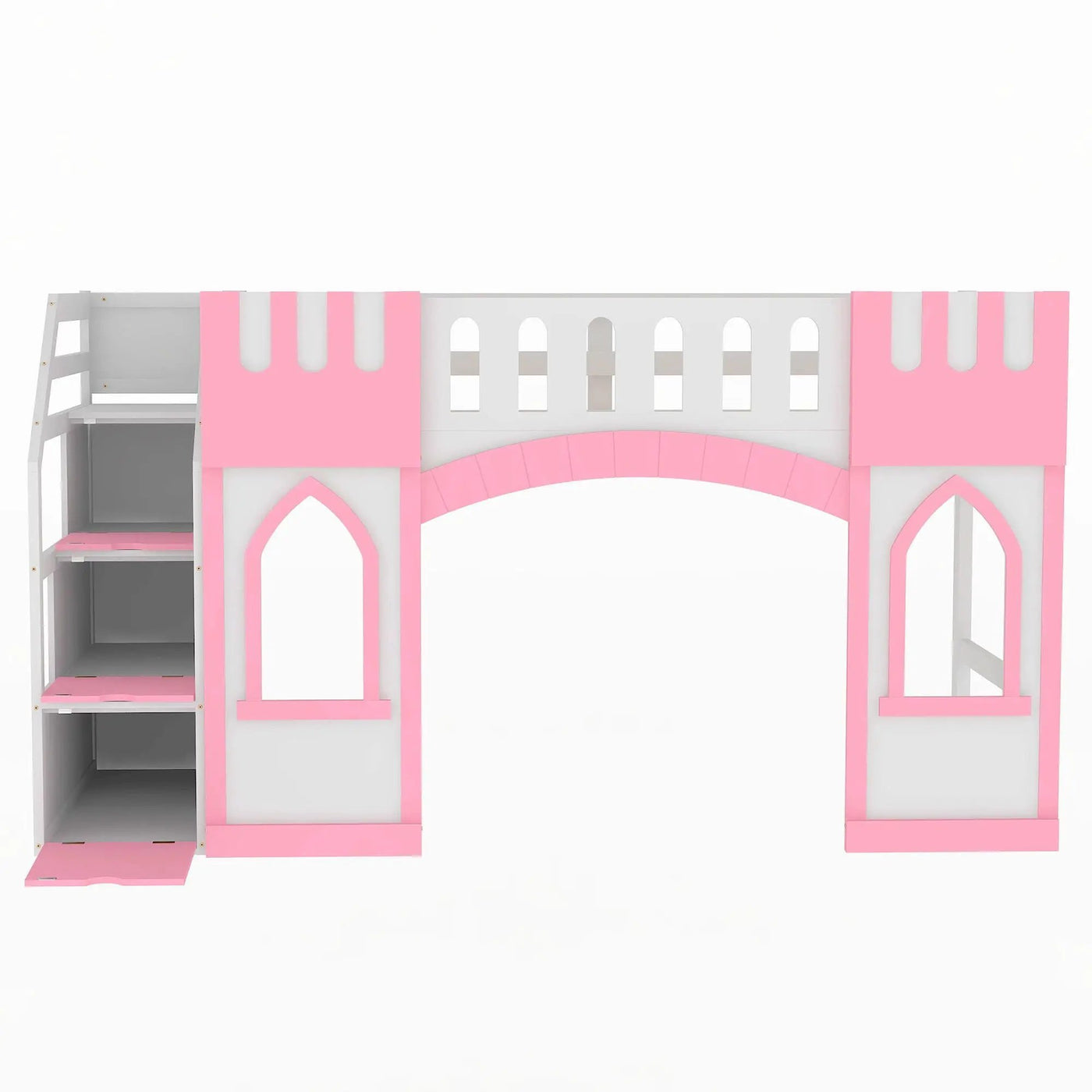Loft Bed With Storage Staircase And Windows by HouseOfZazla