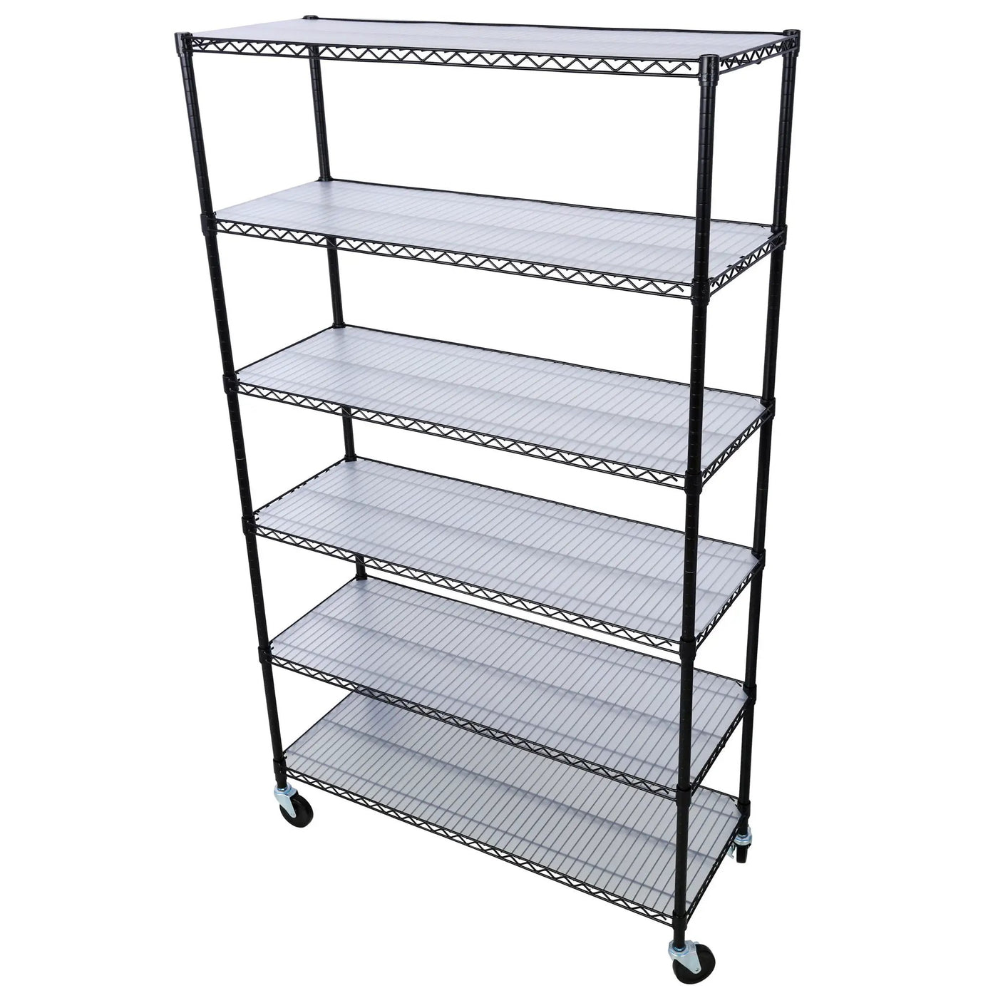 6 Tier 6000Lbs Capacity Nsf Metal Shelf Wire Shelving Unit, Heavy Duty Adjustable Storage Rack With Wheels & Shelf Liners For Commercial Grade Utility Steel Storage Rack by HouseOfZazla
