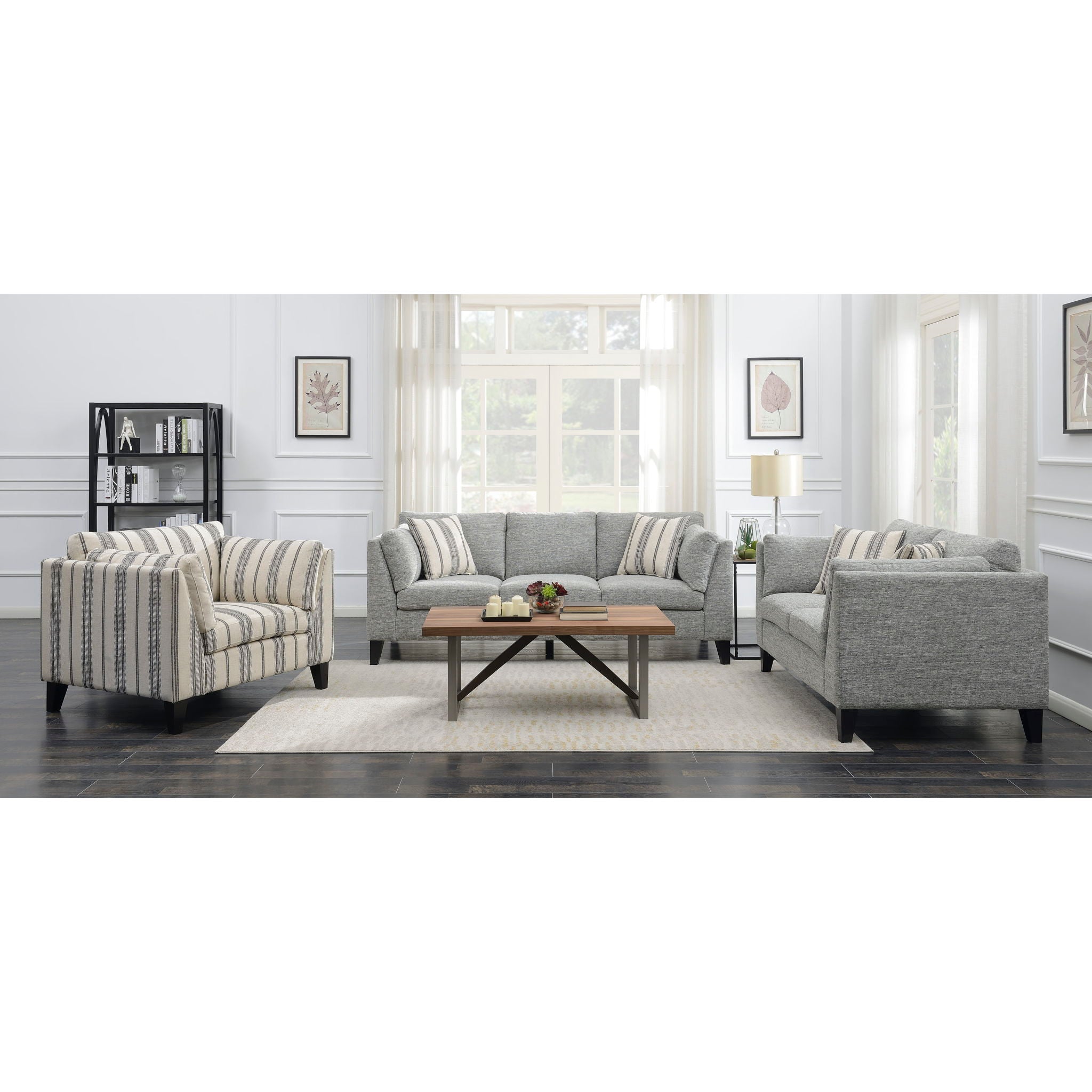Loveseat Sofa With Upholstery - Gray by HouseOfZazla