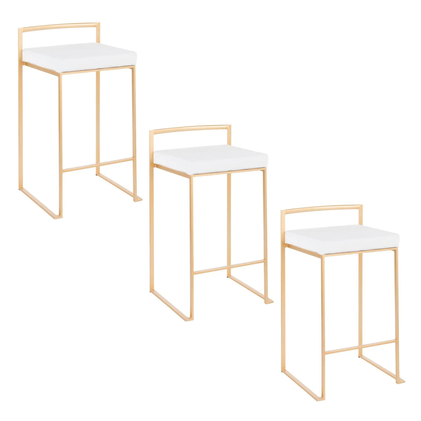 Fuji - Contemporary / Glam Design Counter Stool (Set of 2) by HouseOfZazla
